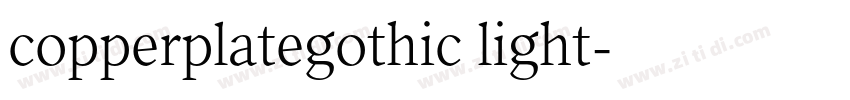 copperplategothic light字体转换